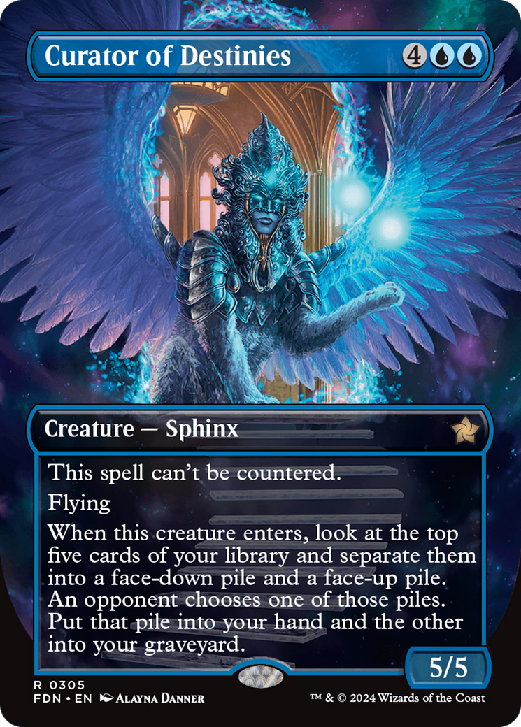 Curator of Destinies (FDN-305) - Foundations (Borderless) Foil [Rare]