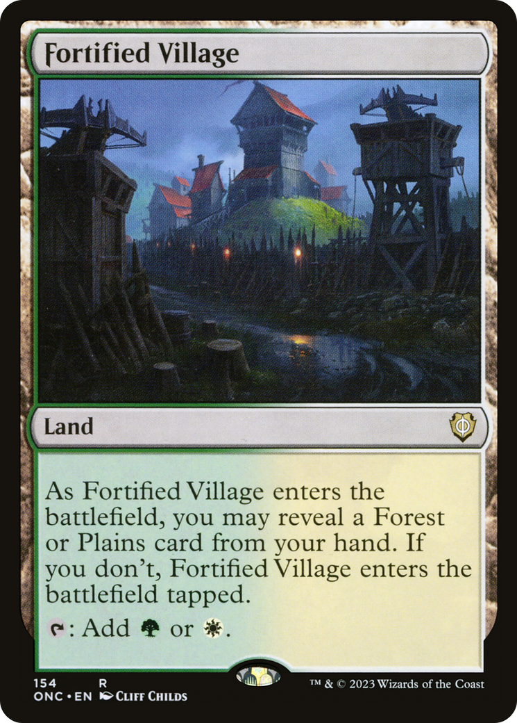 Fortified Village (ONC-154) - Phyrexia: All Will Be One Commander [Rare]