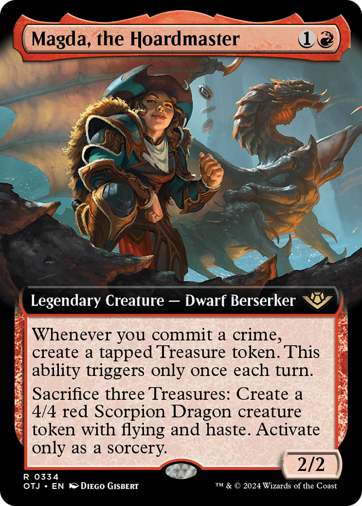 Magda, the Hoardmaster (OTJ-334) - Outlaws of Thunder Junction: (Extended Art) Foil [Rare]