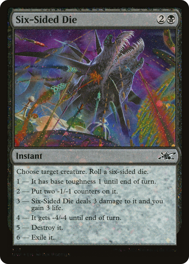 Six-Sided Die (UNF-378) - Unfinity Galaxy Foil [Common]