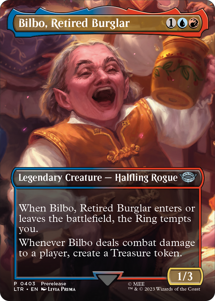 Bilbo, Retired Burglar (LTR-403) - The Lord of the Rings: Tales of Middle-earth (Borderless) Foil [Uncommon]
