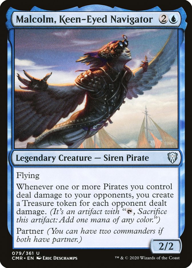 Malcolm, Keen-Eyed Navigator (CMR-079) - Commander Legends [Uncommon]