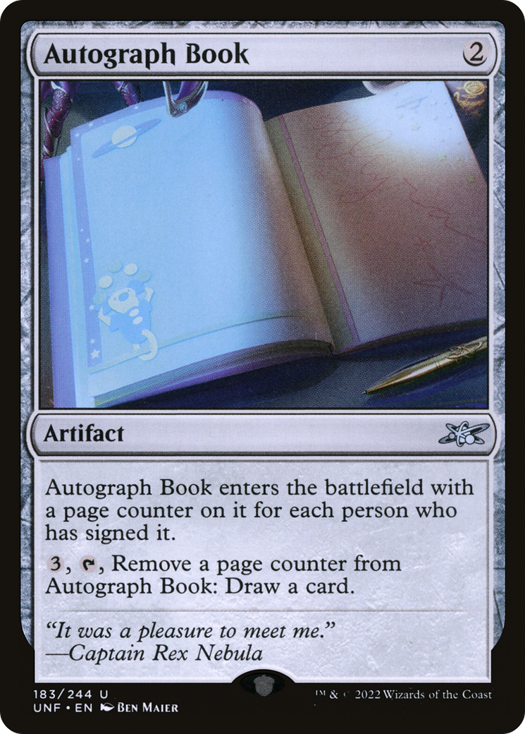 Autograph Book (UNF-183) - Unfinity Foil [Uncommon]