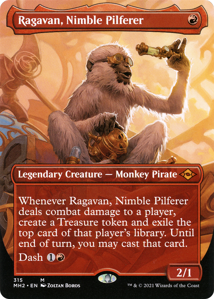Ragavan, Nimble Pilferer (MH2-315) - Modern Horizons 2 (Borderless) Foil [Mythic]
