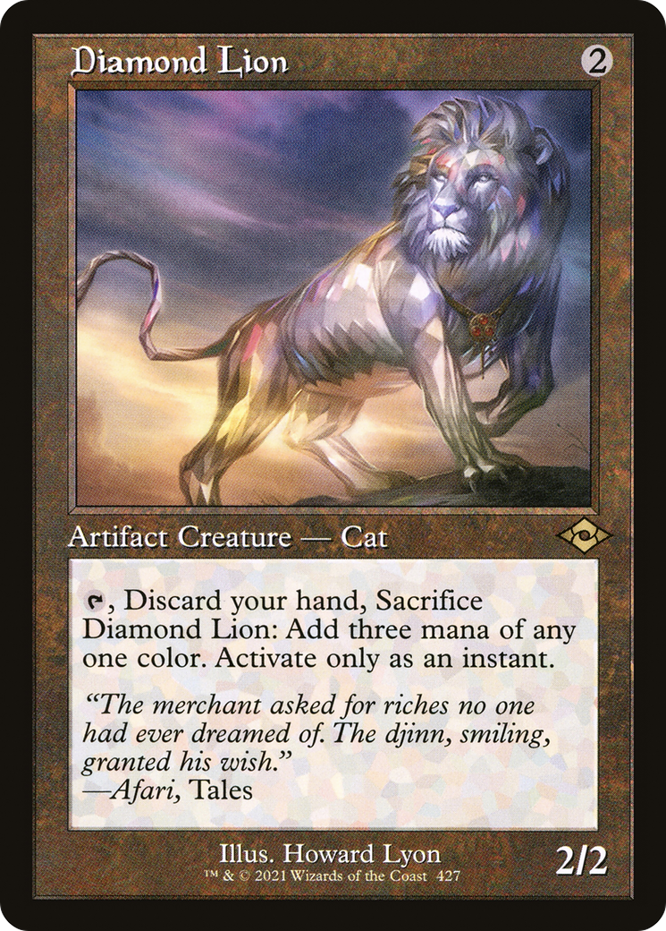 Diamond Lion (MH2-427) - Modern Horizons 2 Foil [Rare] Retro Frame