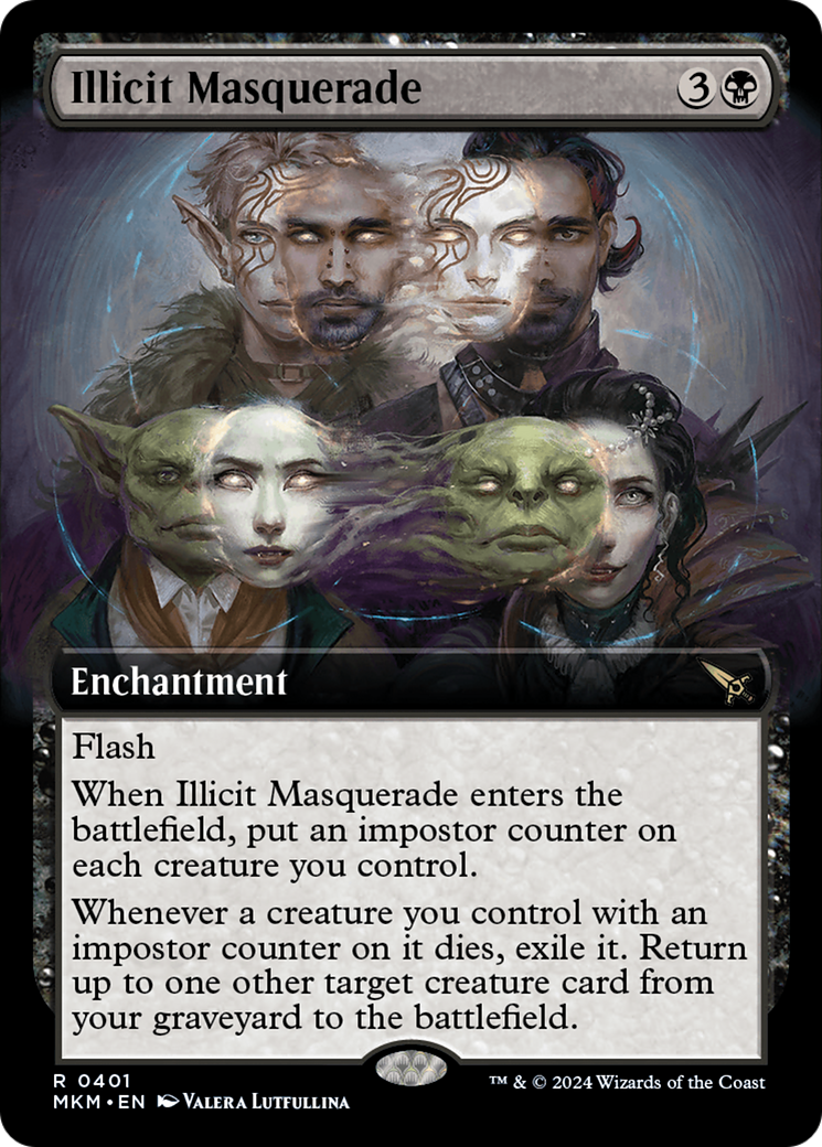 Illicit Masquerade (MKM-401) - Murders at Karlov Manor: (Extended Art) Foil [Rare]