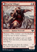 Fearful Villager // Fearsome Werewolf (VOW-157) - Innistrad: Crimson Vow: (Double Faced Transform) [Common]
