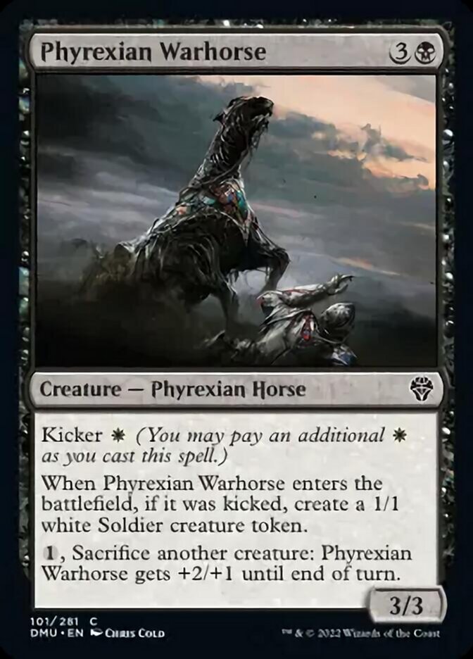 Phyrexian Warhorse (DMU-101) - Dominaria United [Common]