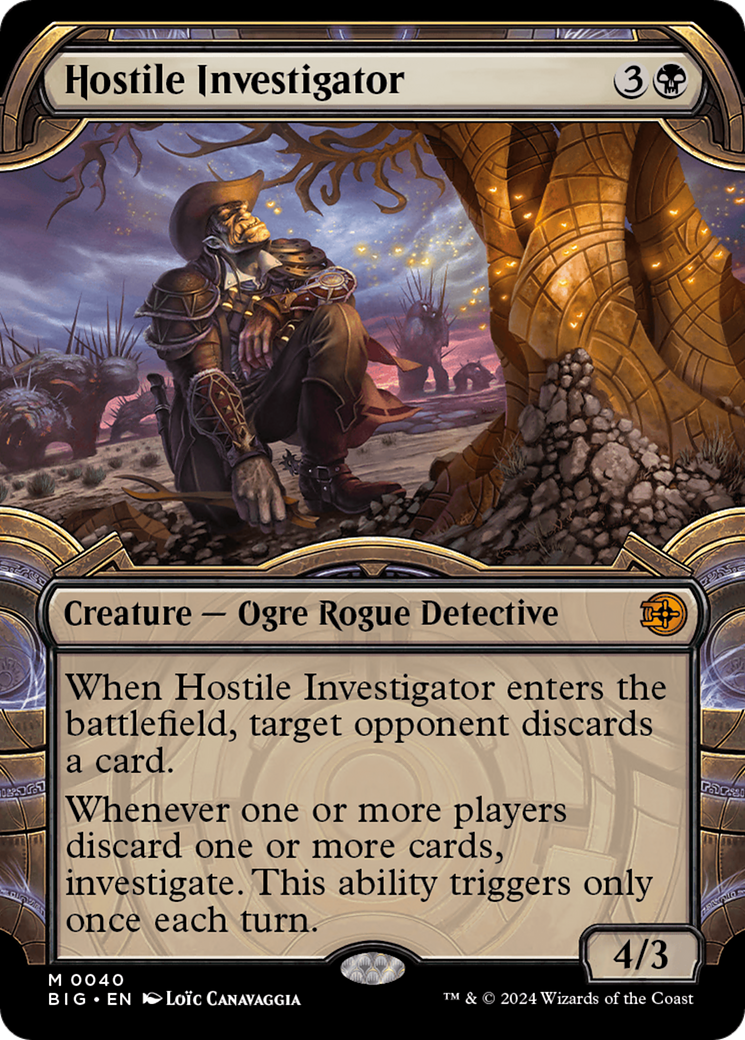 Hostile Investigator (BIG-040) - The Big Score: (Showcase) Foil [Mythic]