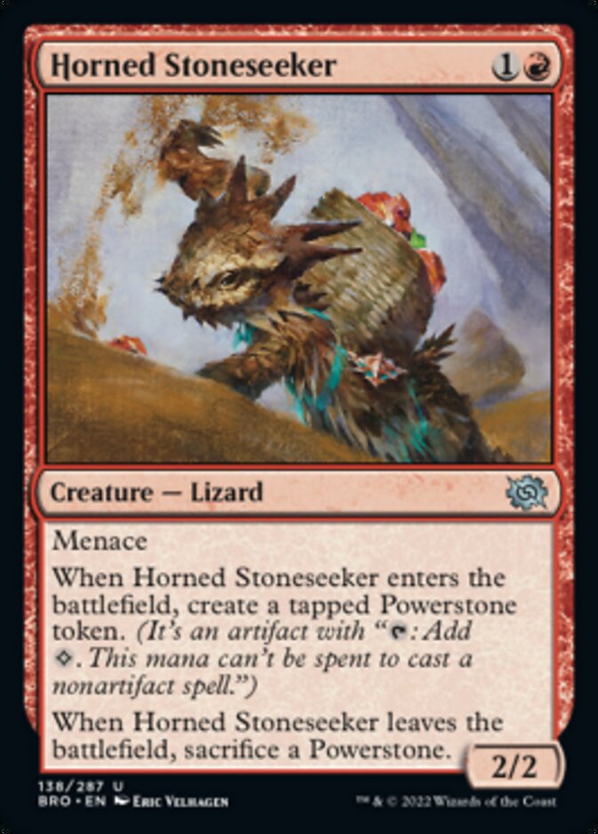 Horned Stoneseeker (BRO-138) - The Brothers' War [Uncommon]