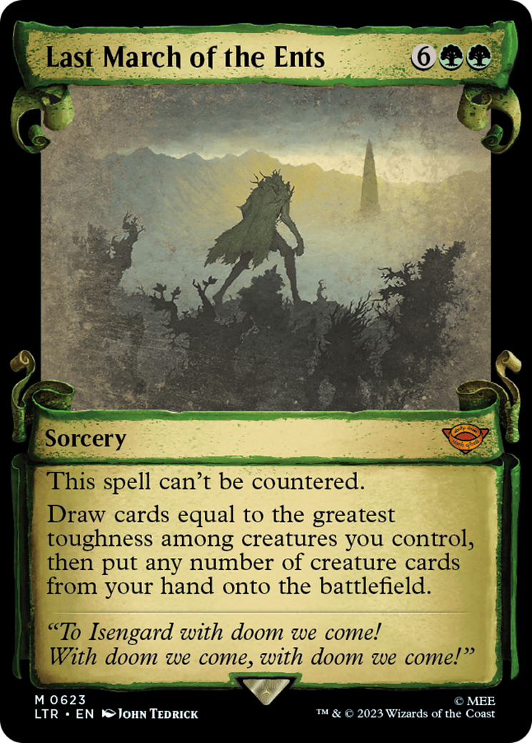 Last March of the Ents (LTR-623) - The Lord of the Rings: Tales of Middle-earth: (Showcase) Scroll Foil [Mythic]