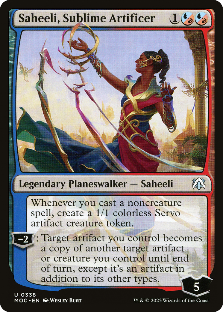 Saheeli, Sublime Artificer (MOC-338) - March of the Machine Commander [Uncommon]