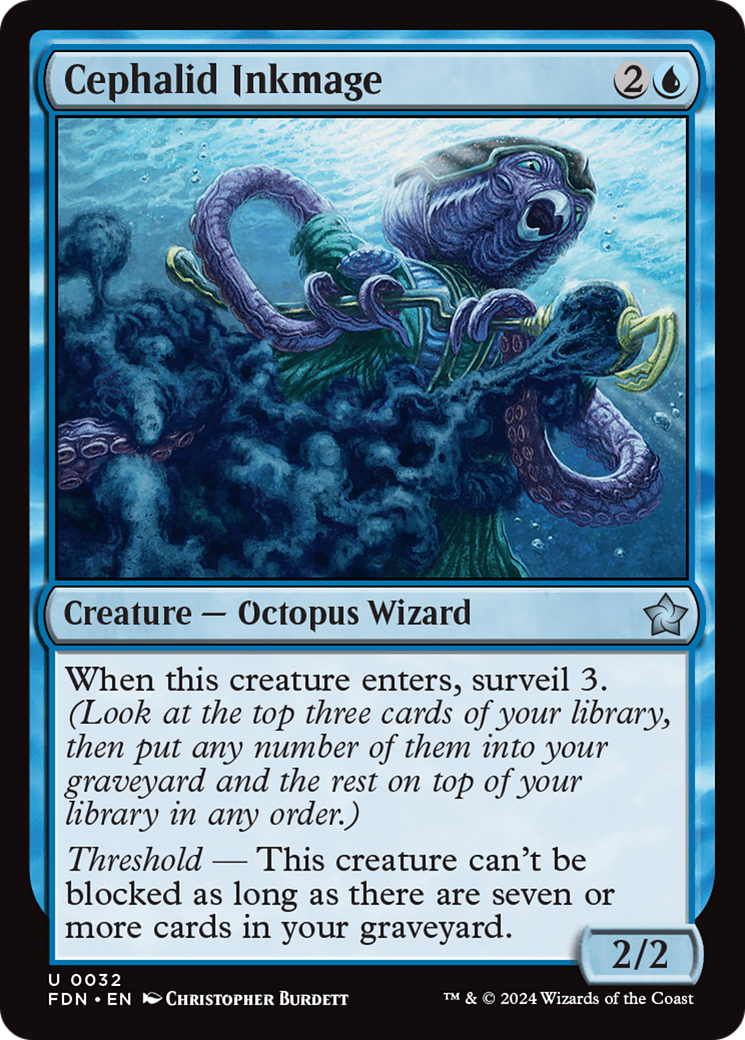 Cephalid Inkmage (FDN-032) - Foundations Foil [Uncommon]
