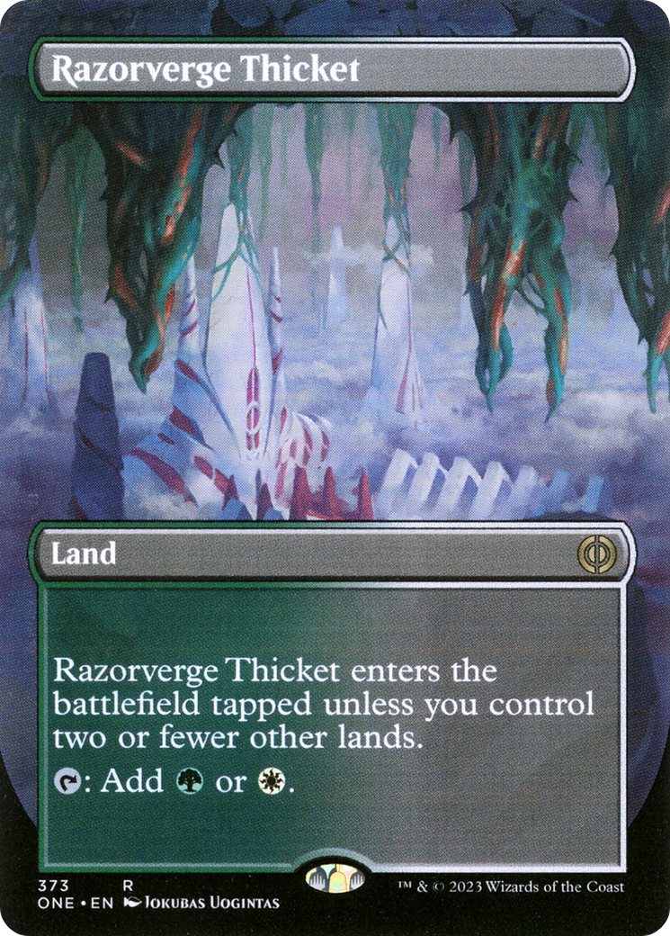Razorverge Thicket (ONE-373) - Phyrexia: All Will Be One (Borderless) [Rare]