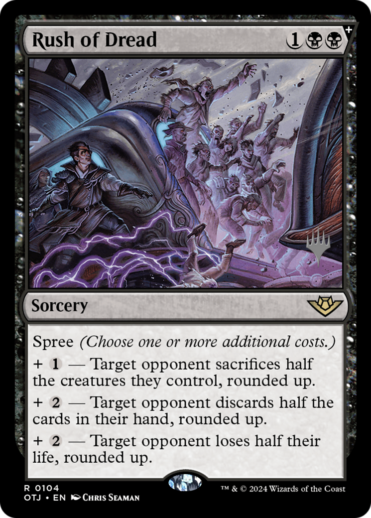 Rush of Dread (POTJ-104P) - Outlaws of Thunder Junction Promos Foil [Rare]