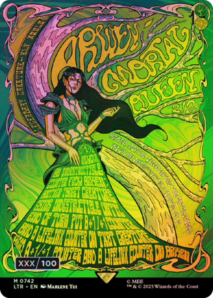 Arwen, Mortal Queen (LTR-742Z) - The Lord of the Rings: Tales of Middle-earth (Borderless) Foil [Mythic]