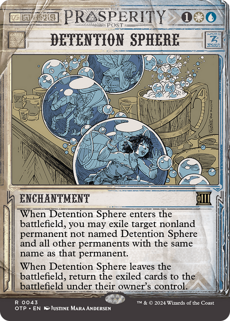 Detention Sphere (OTP-043) - Breaking News: (Showcase) (Borderless) Foil [Rare]