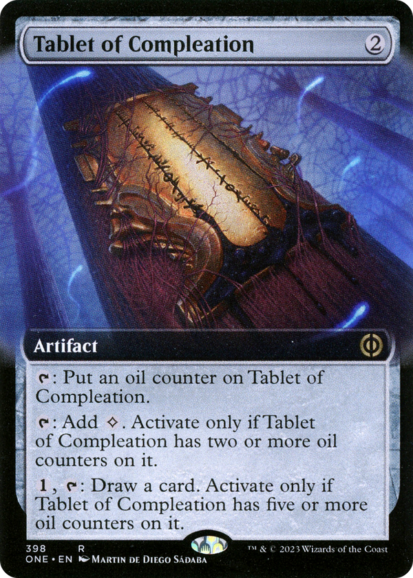 Tablet of Compleation (ONE-398) - Phyrexia: All Will Be One: (Extended Art) [Rare]