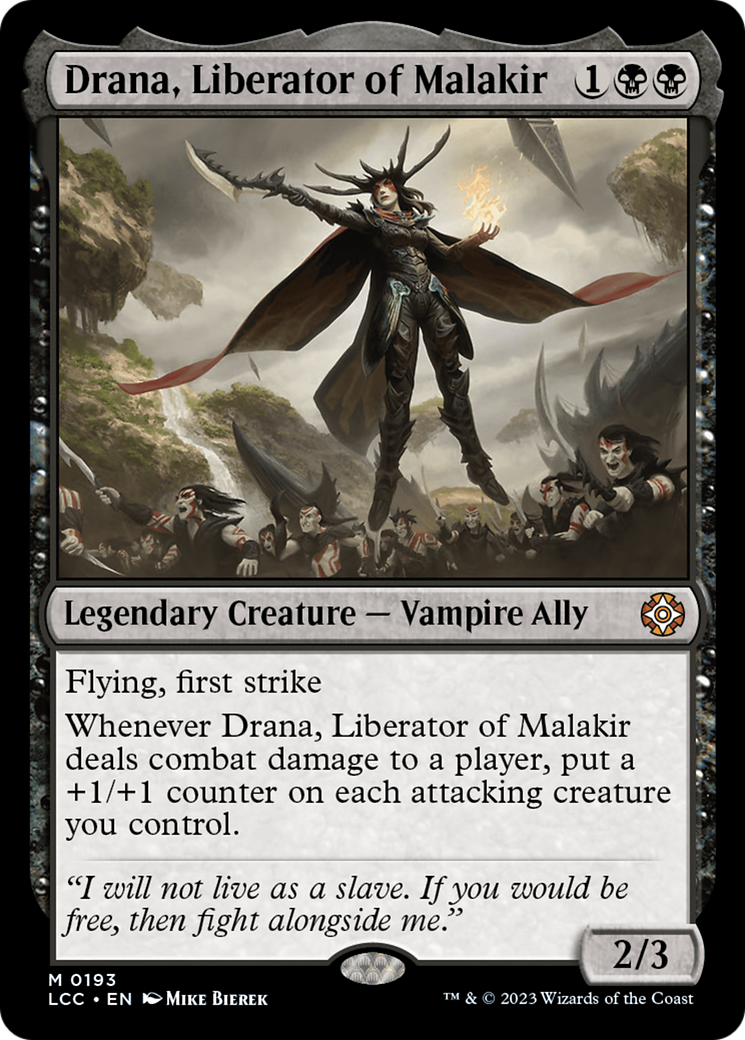 Drana, Liberator of Malakir (LCC-193) - The Lost Caverns of Ixalan Commander [Mythic]