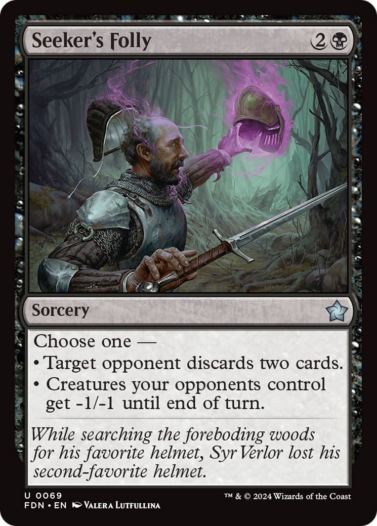 Seeker's Folly (FDN-069) - Foundations Foil [Uncommon]