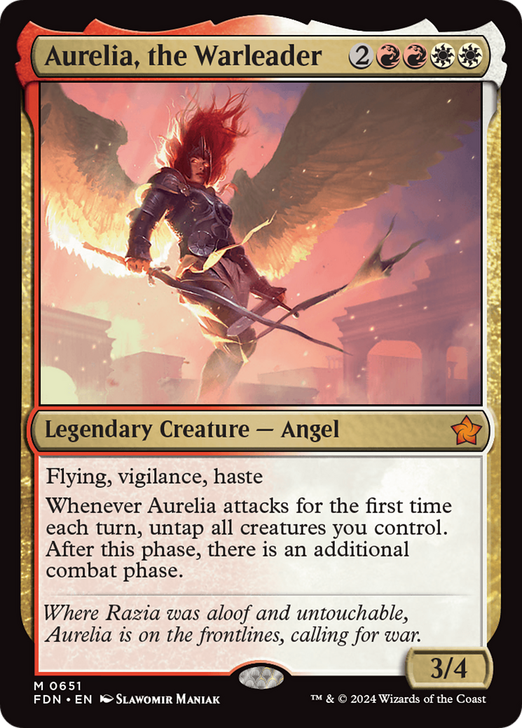Aurelia, the Warleader (FDN-651) - Foundations [Mythic]