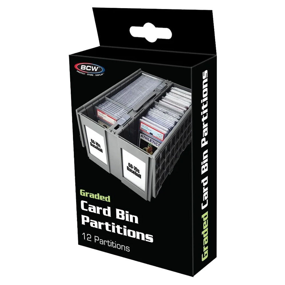 Graded Card Bin Partitions - Gray (12 Partitions) – Board Game Bliss