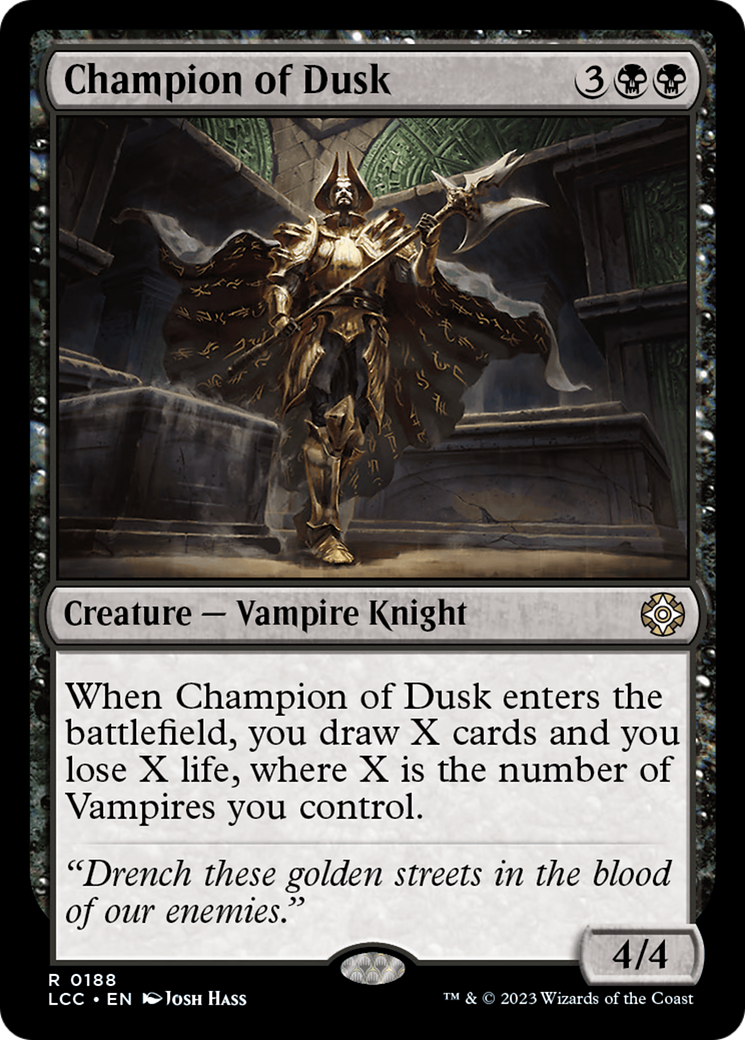 Champion of Dusk (LCC-188) - The Lost Caverns of Ixalan Commander [Rare]
