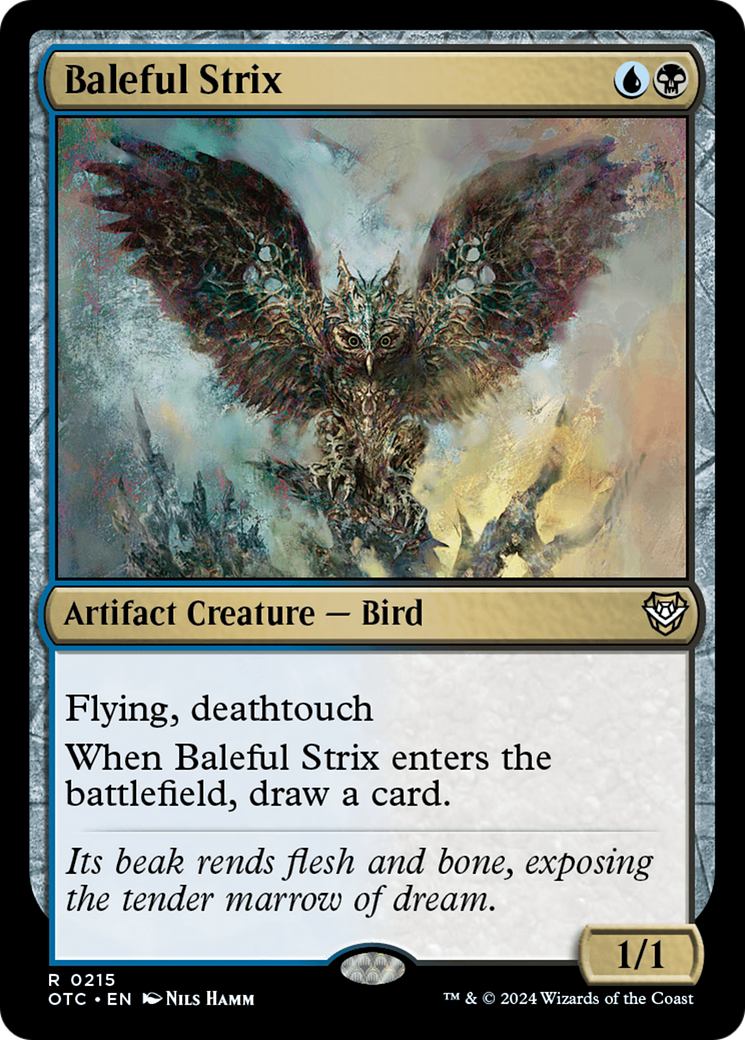 Baleful Strix (OTC-215) - Outlaws of Thunder Junction Commander [Rare]
