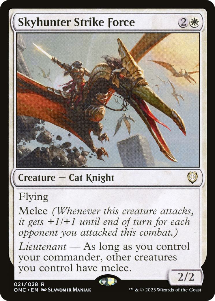 Skyhunter Strike Force (ONC-021) - Phyrexia: All Will Be One Commander Foil [Rare]