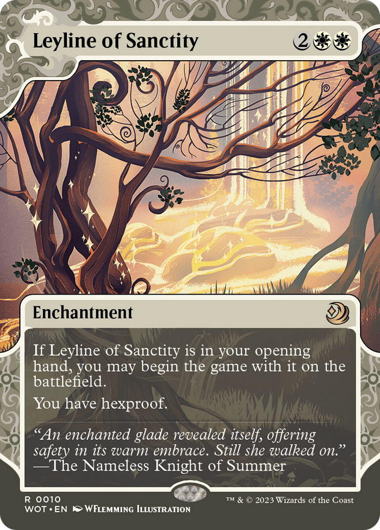 Leyline of Sanctity (WOT-010) - Wilds of Eldraine: Enchanting Tales: (Showcase) (Borderless) [Rare]