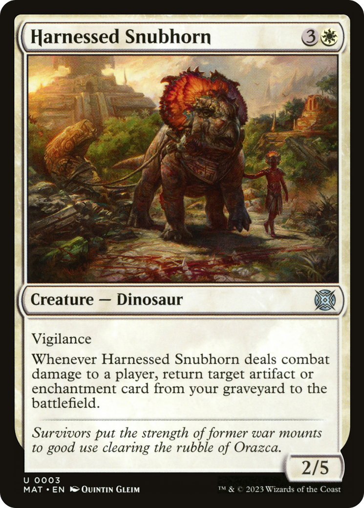 Harnessed Snubhorn (MAT-003) - March of the Machine: The Aftermath [Uncommon]