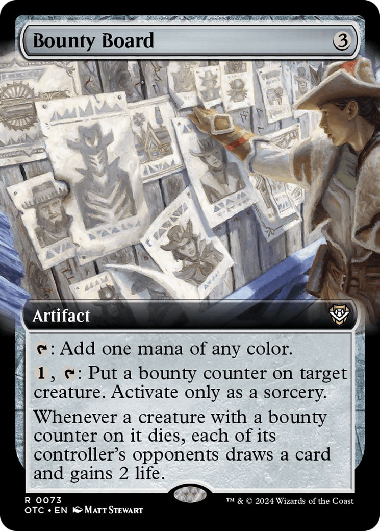 Bounty Board (OTC-073) - Outlaws of Thunder Junction Commander: (Extended Art) [Rare]