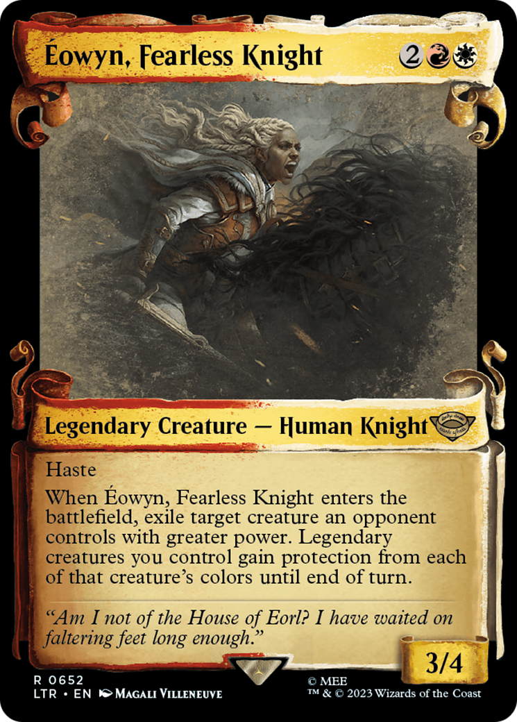 Éowyn, Fearless Knight (LTR-652) - The Lord of the Rings: Tales of Middle-earth: (Showcase) Scroll Foil [Rare]