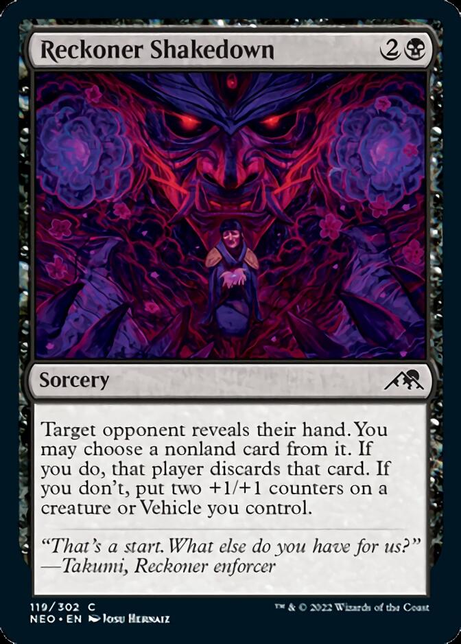 Reckoner Shakedown (NEO-119) - Kamigawa: Neon Dynasty [Common]