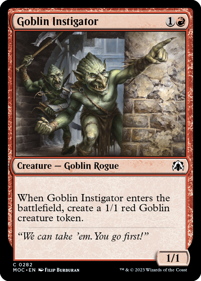 Goblin Instigator (MOC-282) - March of the Machine Commander [Common]