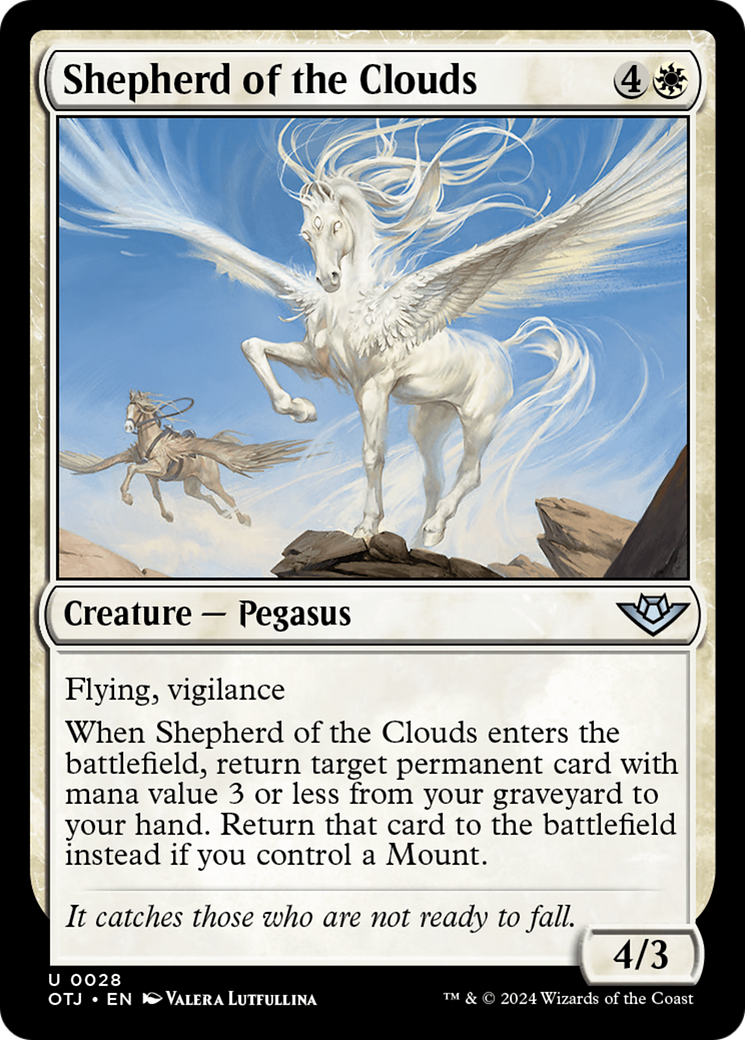 Shepherd of the Clouds (OTJ-028) - Outlaws of Thunder Junction Foil [Uncommon]