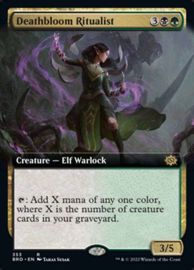 Deathbloom Ritualist (BRO-353) - The Brothers' War: (Extended Art) [Rare]