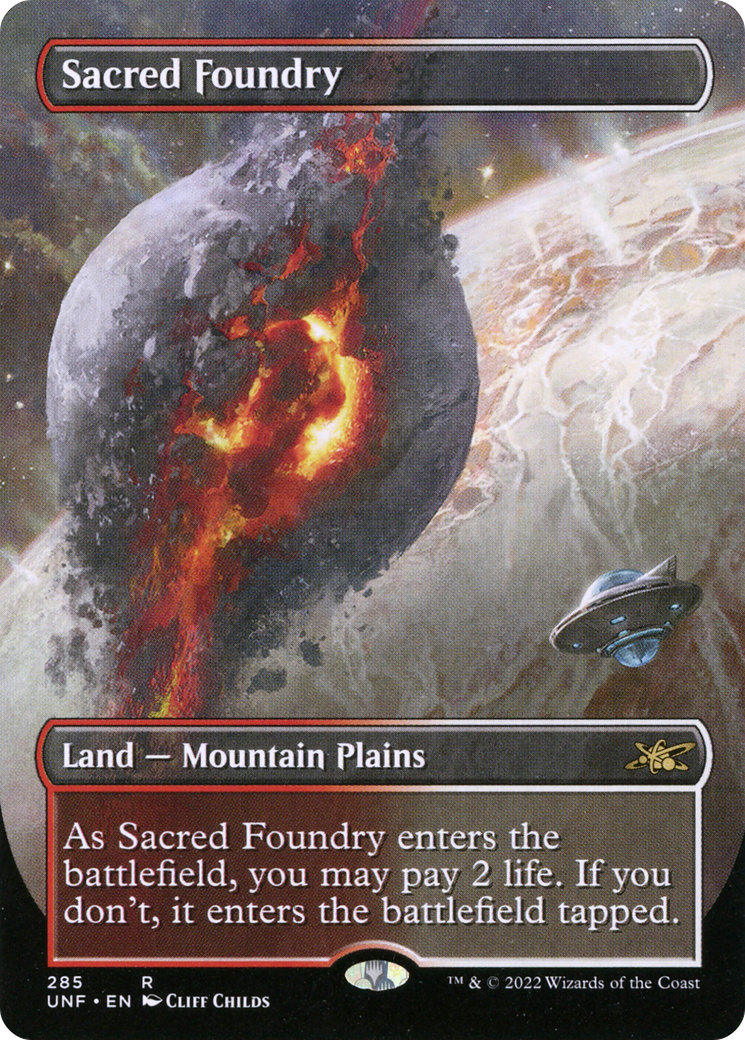 Sacred Foundry (UNF-285) - Unfinity (Borderless) Foil [Rare]