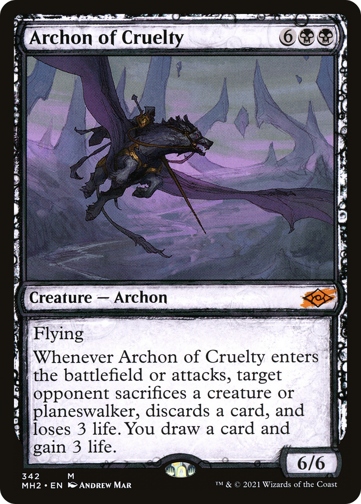 Archon of Cruelty (MH2-342) - Modern Horizons 2: (Showcase) [Mythic]