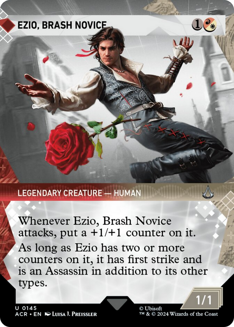 Ezio, Brash Novice (ACR-145) - Assassin's Creed: (Showcase) (Borderless) Foil [Uncommon]