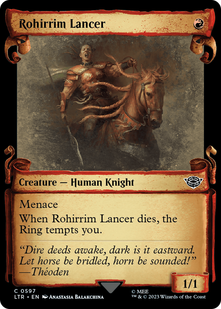Rohirrim Lancer (LTR-597) - The Lord of the Rings: Tales of Middle-earth: (Showcase) Scroll [Common]