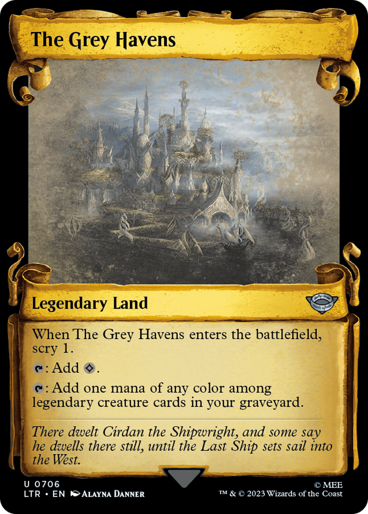 The Grey Havens (LTR-706) - The Lord of the Rings: Tales of Middle-earth: (Showcase) Scroll [Uncommon]
