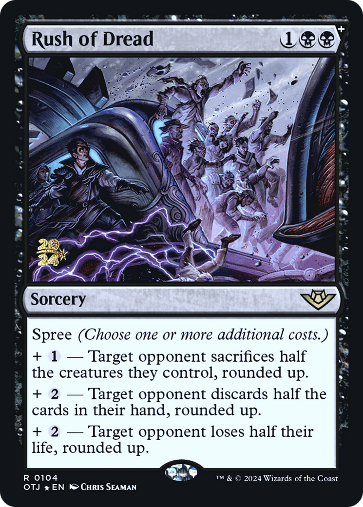 Rush of Dread (POTJ-104S) - Outlaws of Thunder Junction Promos Foil [Rare]