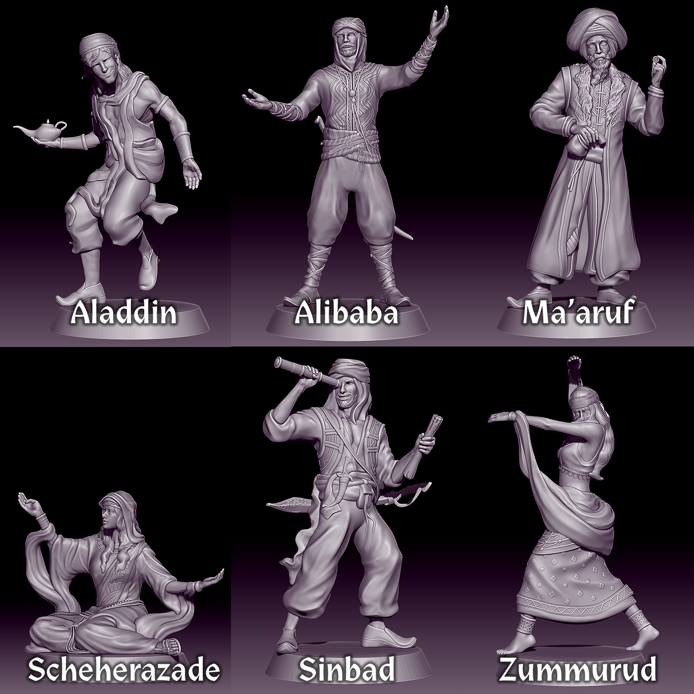 Tales of the Arabian Nights: 40th Anniversary: Character Miniatures