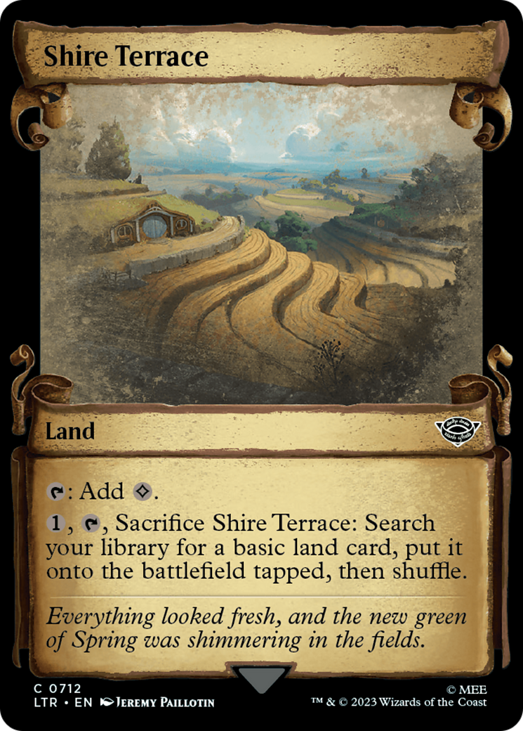 Shire Terrace (LTR-712) - The Lord of the Rings: Tales of Middle-earth: (Showcase) Scroll Foil [Common]