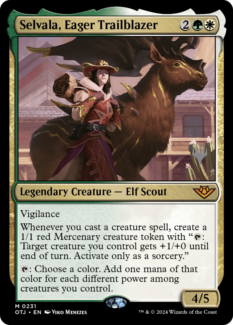 Selvala, Eager Trailblazer (POTJ-231P) - Outlaws of Thunder Junction Promos Foil [Mythic]