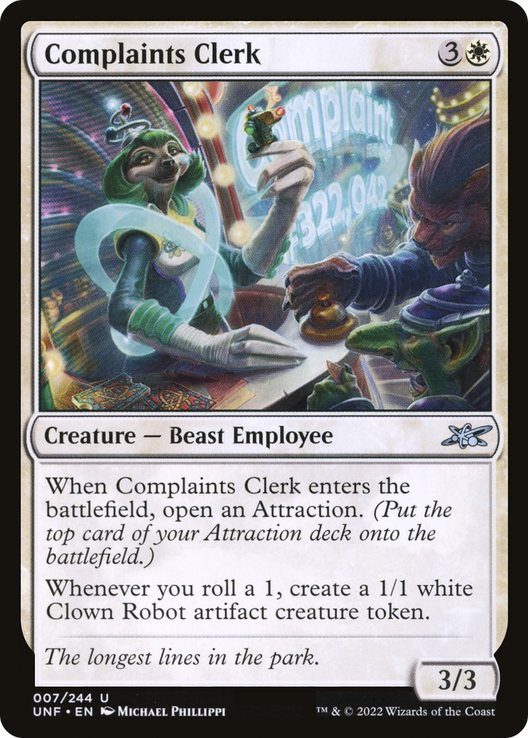Complaints Clerk (UNF-007) - Unfinity [Uncommon]