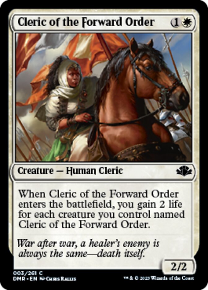 Cleric of the Forward Order (DMR-003) - Dominaria Remastered [Common]