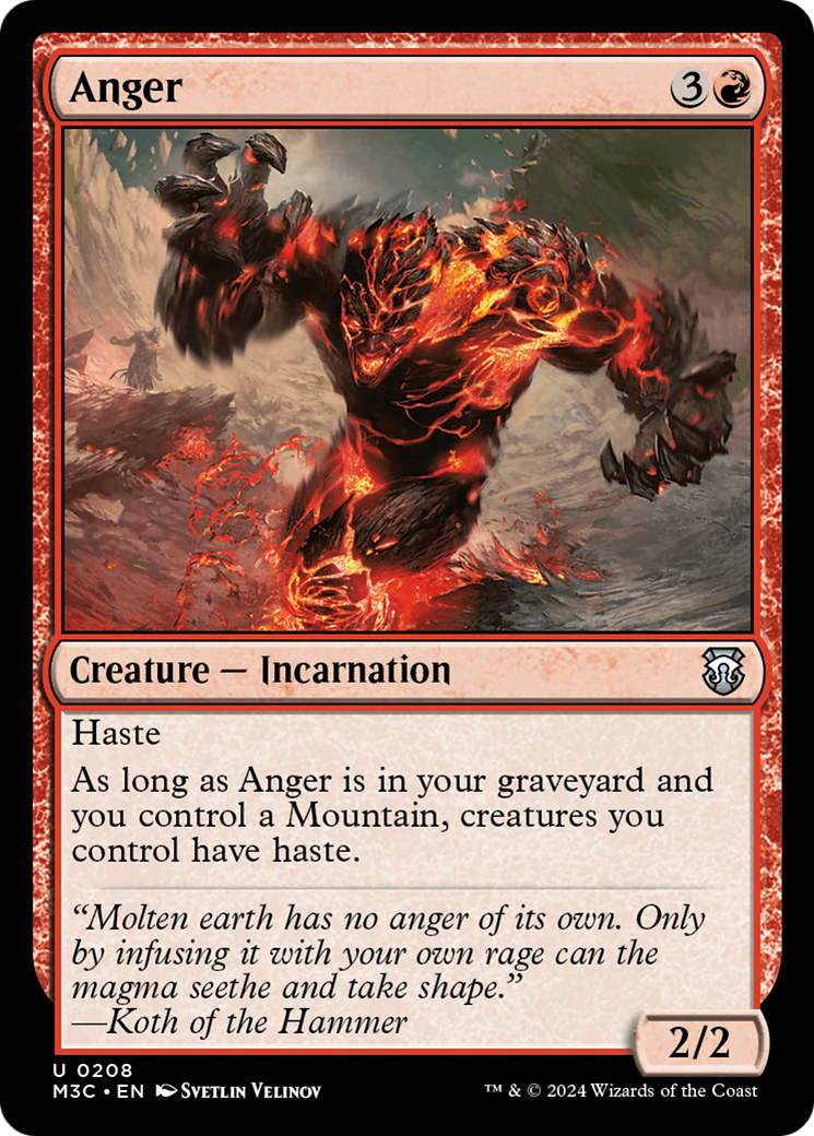 Anger (M3C-208) - Modern Horizons 3 Commander Foil [Uncommon]