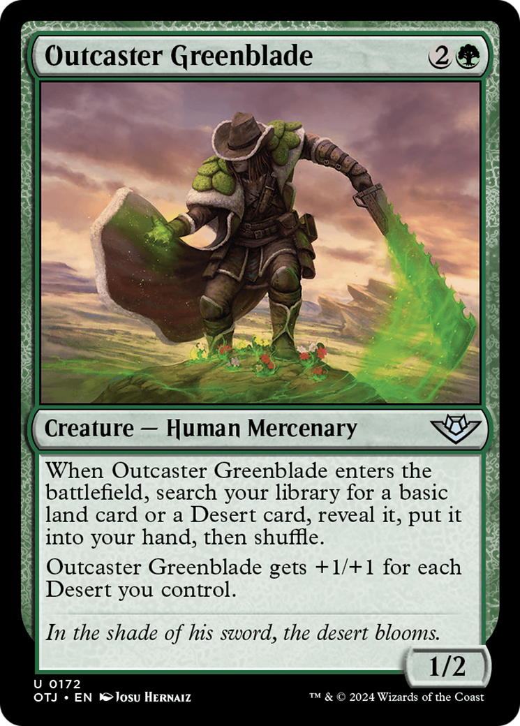 Outcaster Greenblade (OTJ-172) - Outlaws of Thunder Junction Foil [Uncommon]